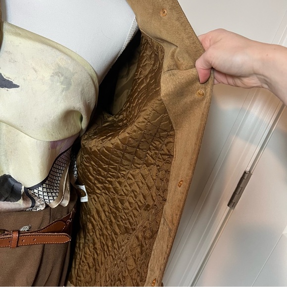 NY & Co 90s/Y2K Classic Genuine Suede Leather Jacket Light Tan Camel 🧥✨ - Picture 6 of 16